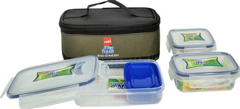 Cello World Relish44 4 Containers Lunch Box (650 ml, 